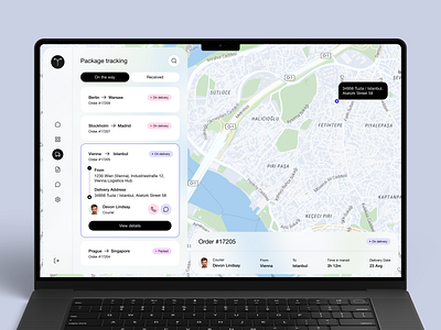 Logistics Fleet Management Web App b2b dashboard dashboard ui data dashboard enterprise software fleet management interactive map logistics popular saas ui design ui ux web web app web application design web design web interface