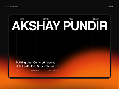 UI/UX Portfolio Hero Section design graphic design graphicdesignportfolio personalportfolio portfolio ui uiux uiuxportfolio