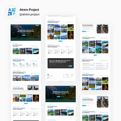 Wonder Vista - Landing Page Travel atrem project figma mobile app ui ui design uiux user interface ux ux design web design