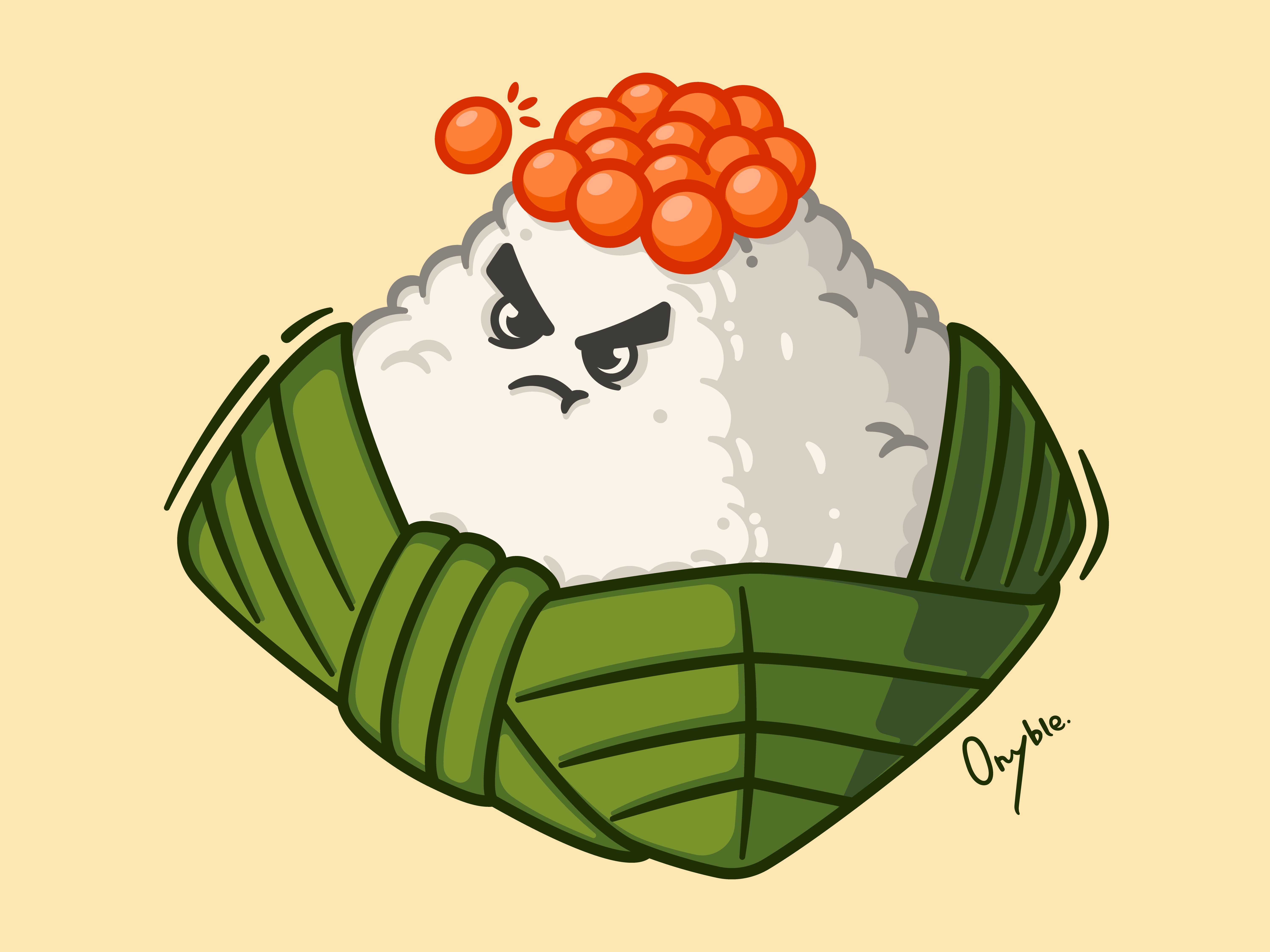 Sumo + Onigiri 🍙 art asia cartoon culture cute delicious food graphic design illustration japan kawaii onigiri sumo sushi sweet traditional vector