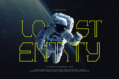 Lost Entity | Futuristic Geometric Font retrofuturism