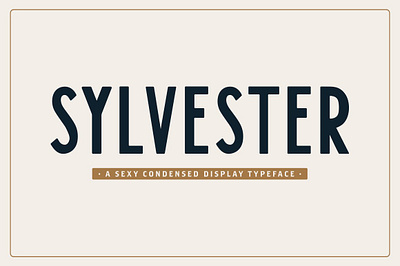 Sylvester Typeface branding font condensed display headlilne logo retro sans serif simon walker sylvester typeface tall classic typeface typography vintage