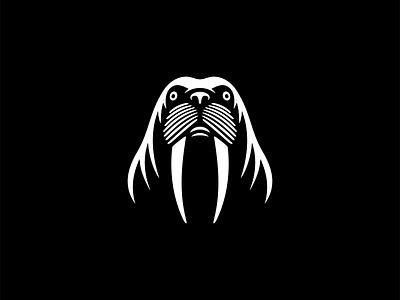Bold Walrus Logo animal aquatic arctic branding design emblem icon illustration logo marine mark nature ocean sea tusks vector walrus