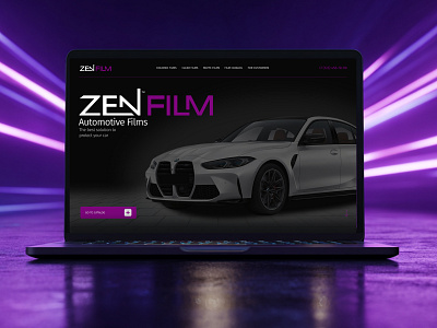 Automotive Website Design car design digital dribbble figmadesign landingpage purple ui ux webdesign website