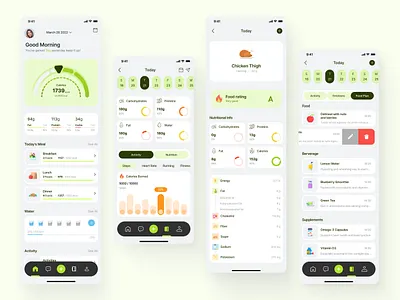Nutrition tracker app | UI/UX | Healthcare & Wellbeing android app calorie counter mobile design diet and food tracking screen fitness dashboard ios interface health and wellness app concept healthcare app healthcare tech ios app macro tracking ui kit meal planning mobile app mobile app design modern clean health app design nutrition tracking app ui ui uiux user interface design ux case study wellness app