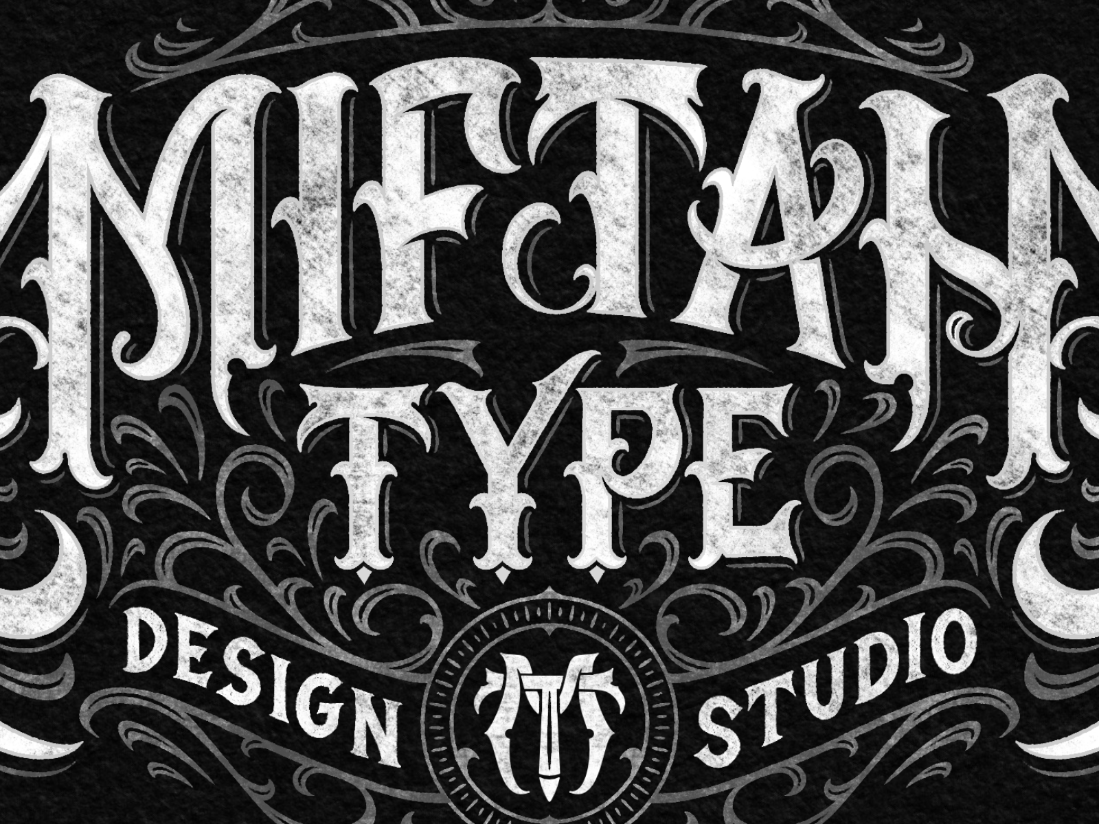 MiftahType Design Studio - Victorian Lettering apparel barber logo branding classic custom logo flourish graphic tee hand lettering handdrawn lettering logo logotype monogram ornament tshirt design type typography victorian vintage