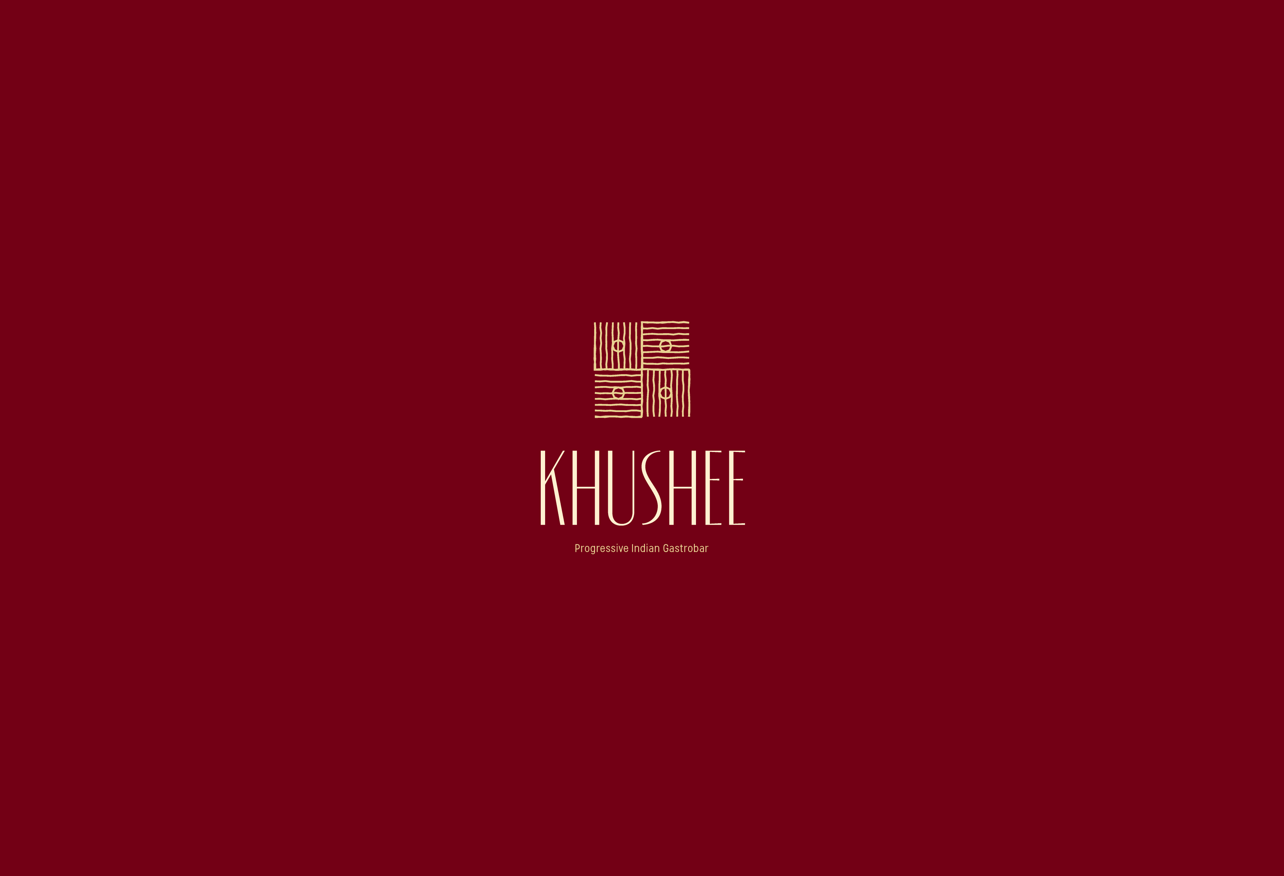 Khushee Progressive Indian Gastrobar | Brand Identity brand identity food branding gastrobar graphic design indian restaurant lineart logo design luxury restaurants minimal