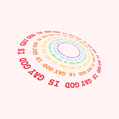 God is Gay graphic design type typography