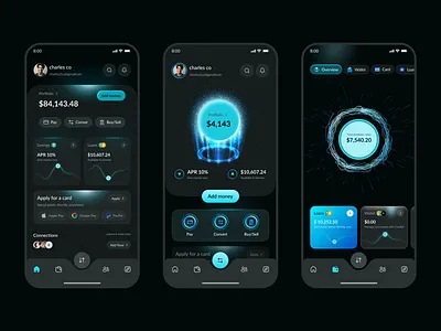 Crypto Wallet Mobile App appdesign blockchaindesign cryptoapp cryptodesign cryptofintech cryptowallet digitalwallet financeapp fintechapp mobileappui modernui uiuxdesign userinterface uxui walletapp