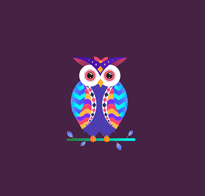 The Neo Geometric Owl art graphic design illustration owl