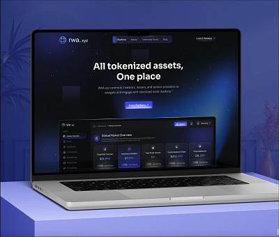 Real World Assets (RWA) asset management crypto landing page cryptocurrency landing page real world assets rwa dashboard tokenization web design