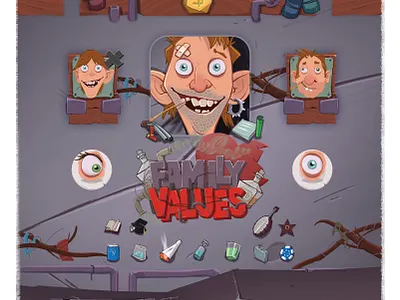 GameJam - FamilyValues 2d digital drawing game art