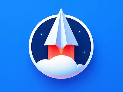 Launch your ideas into the sky 🚀✨ 2d illustration app icon daily ui dailyui gradient icon illustration message minimal plane product design send ui icon vector
