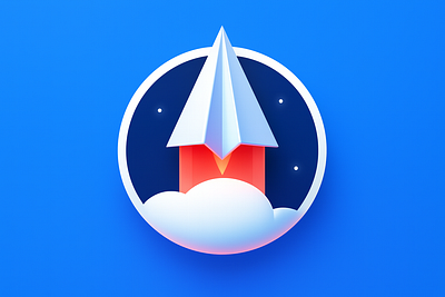 Launch your ideas into the sky 🚀✨ 2d illustration app icon daily ui dailyui gradient icon illustration message minimal plane product design send ui icon vector