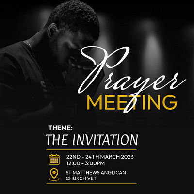 Prayer meeting Invite graphic design