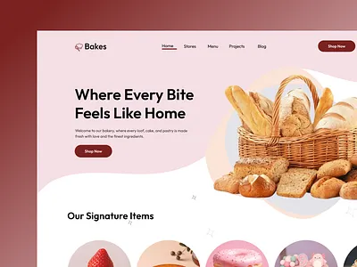 Bakery Landing Page bakery bakery landing page bakery ui bakery website cake shop cakes website ecommerce design food design food website landing page modern website website ui