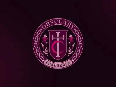 Tokyo Debunker / Obscuary House Crest church coat of arms crest design emblem fantasy game graphic design logo patch school seal univerisy vintage