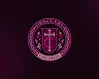 Tokyo Debunker / Obscuary House Crest church coat of arms crest design emblem fantasy game graphic design logo patch school seal univerisy vintage