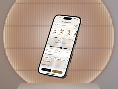 Wood Mobile App - Filter, Search filter ui furniture mobile app mobile app filter mobile app search mobile ui search ui wood app wood application wood mobile app wood ui