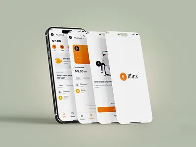 Blinx - Crypto Currency wallet 3d animation branding design figma graphic design illustration inovetix pixilus ui ux vector website