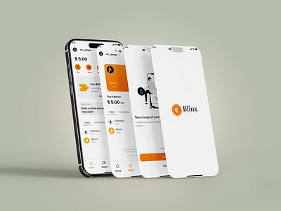 Blinx - Crypto Currency wallet 3d animation branding design figma graphic design illustration inovetix pixilus ui ux vector website