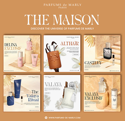 Perfume Advertising Design | Parfums de Marly advertising design branding graphic design logo