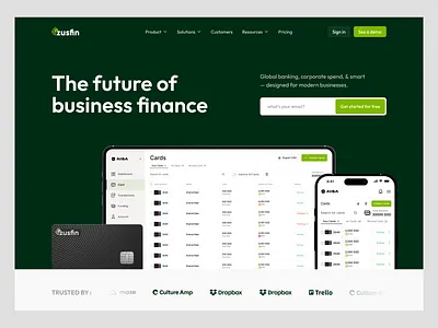 Zusfin – Banking & Expense Management Website banking banking app banking dashboard banking ui core app dashboard currency digital banking website finance finance management finance solutions financial app fintech investment money transfer online banking payment transaction wallet wavespace web design