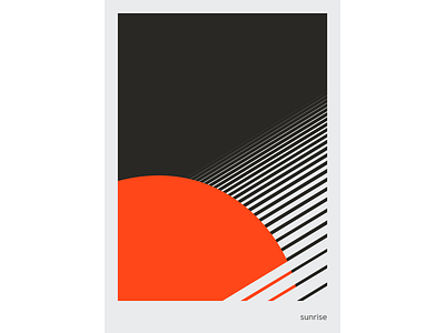 sunrise digital illustration minimal ui