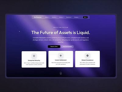 ZenTokenize – Asset Tokenization Platform assettokenization defi figmadesign fintech tokenization uidesign uiux web3design