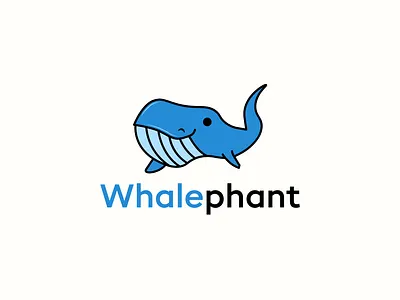 Hybrid Logo, Whalephant – Whale Elephant animal mascot aquatic logo branding cartoon mascot logo combination mark logo creative mascot cute cartoon logo elephant logo fantasy animal fun animal logo hybrid logo kids brand logo logo logo design mascot logo modern logo ocean logo sea animal logo whale logo whalephant