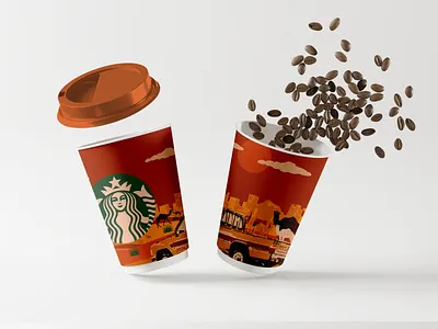 Design of a Starbucks Competition 3d branding graphic design logo