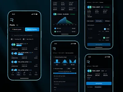 RANGE v3 dex on TON blockchain crypto design dex figma mini app telegram ton ui uniswap ux v3 web3
