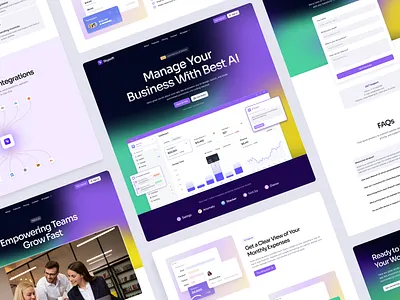 SaaS Website about page features section hero section home page intro page landing for saas landing page pricing section saas software lead page startup tech website landing web design