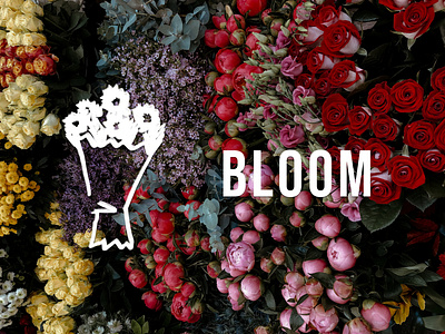 Bloom flowers shop flowers shop branding