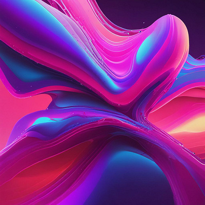 Neon Waves – Fluid Abstract Collection graphic design