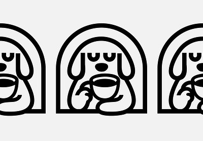 LOGO - DOG - COFFEE branding coffee design dog graphic design icon identity illustration logo marks symbol ui