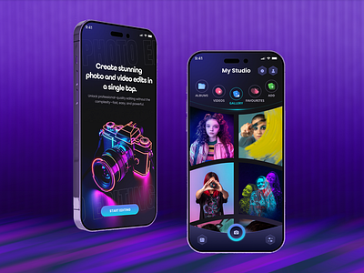 Photo Editing Mobile Application – Creativity at Your Fingertips 3d animation appdesign behancedesign cleanui figma graphic design mobileapp motion graphics photoediting photoeditingapp productdesign uidesign uiux