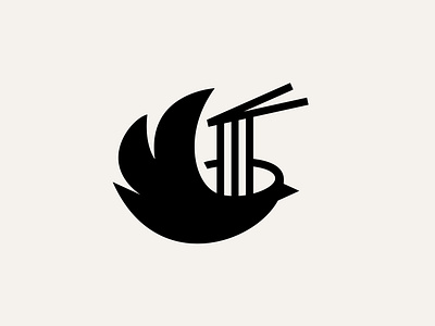 Bird Noodle Logo bird brand agency brand design brand designer brand identity design branding design illustration logo logodesign noodle