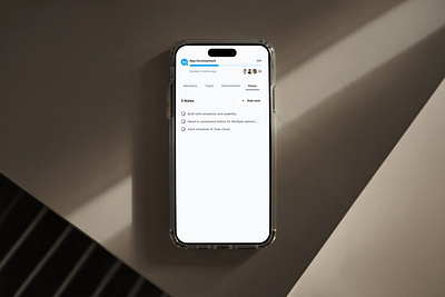 Notes Screen app dashboard app development ui clean design collaboration app ios app design minimal ui mobile notes mobile ui mobile ux modern mobile design notes app productivity app project management simple ui task management task tracker team collaboration to do app user interface ux design