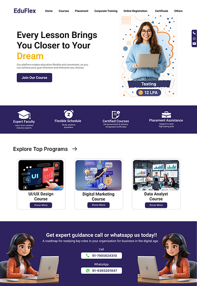 EduFlex – E-learning Platform UI Design figma modernui