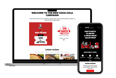 Coca-Cola Landing Page app banner branding design graphic design illustration landing page logo product design ui ux ux design uxui uxui design web page website