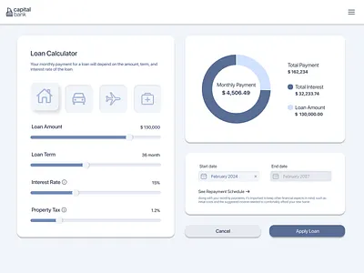 Loan Calculator app branding design illustration ui ux web design