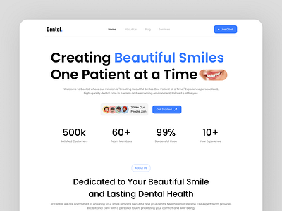 Clean & Modern Dental Landing Page UI cleanui clinicwebsite creativeui dentalcare dentallandingpage dentalwebsite dribbble figmadesign healthcaredesign landingpage medicalui minimalui moderndesign responsivedesign sahilsavaliya uidesign uxdesign webdesign websitedesign