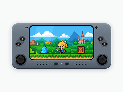 Game Console Concept brickgame console game gameplay gamer gaming joystick mario pixel playstation psp retrogame sony ui ux