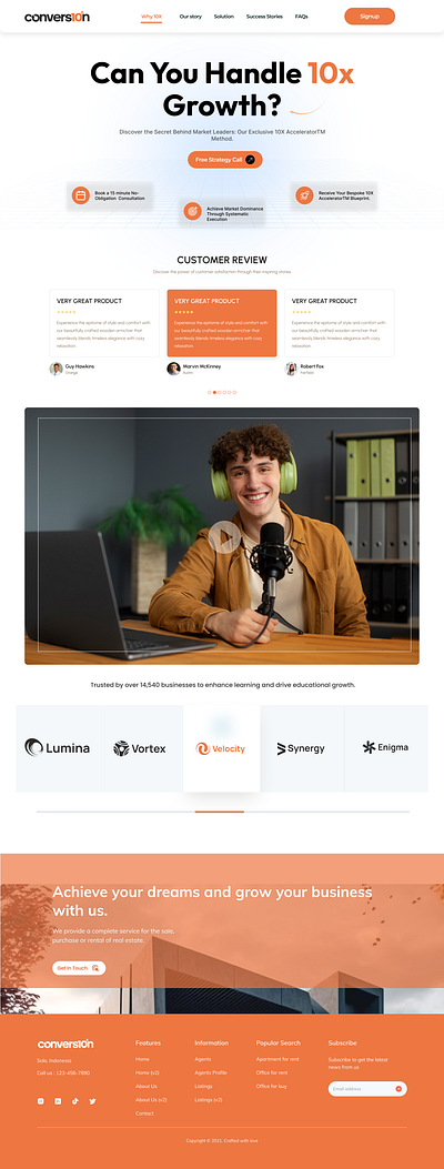 Accelerate Your Business Growth with Us – Turn Ideas into Impact design growth business landing page landing page design ui landing page ux design ux landing page