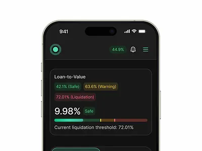 DE-FI Threshold Portfolio app mobile portoflio ui web3