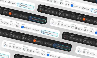 AI Presentation Tool bar 3d animation branding clean component graphic design logo motion graphics tool bar ui