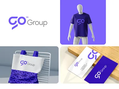 GoGroup - Brand Identity brand identity branding go lettermark lettermark logo design minimalist logo movement progress