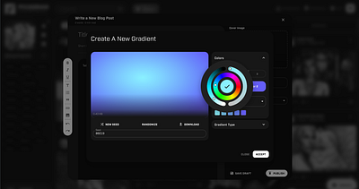 Pixagram.io's : Gradient Editor + Color Picker animation app background black circle color color picker editor gradient gradient editor graphic design picker ui ux wallpaper