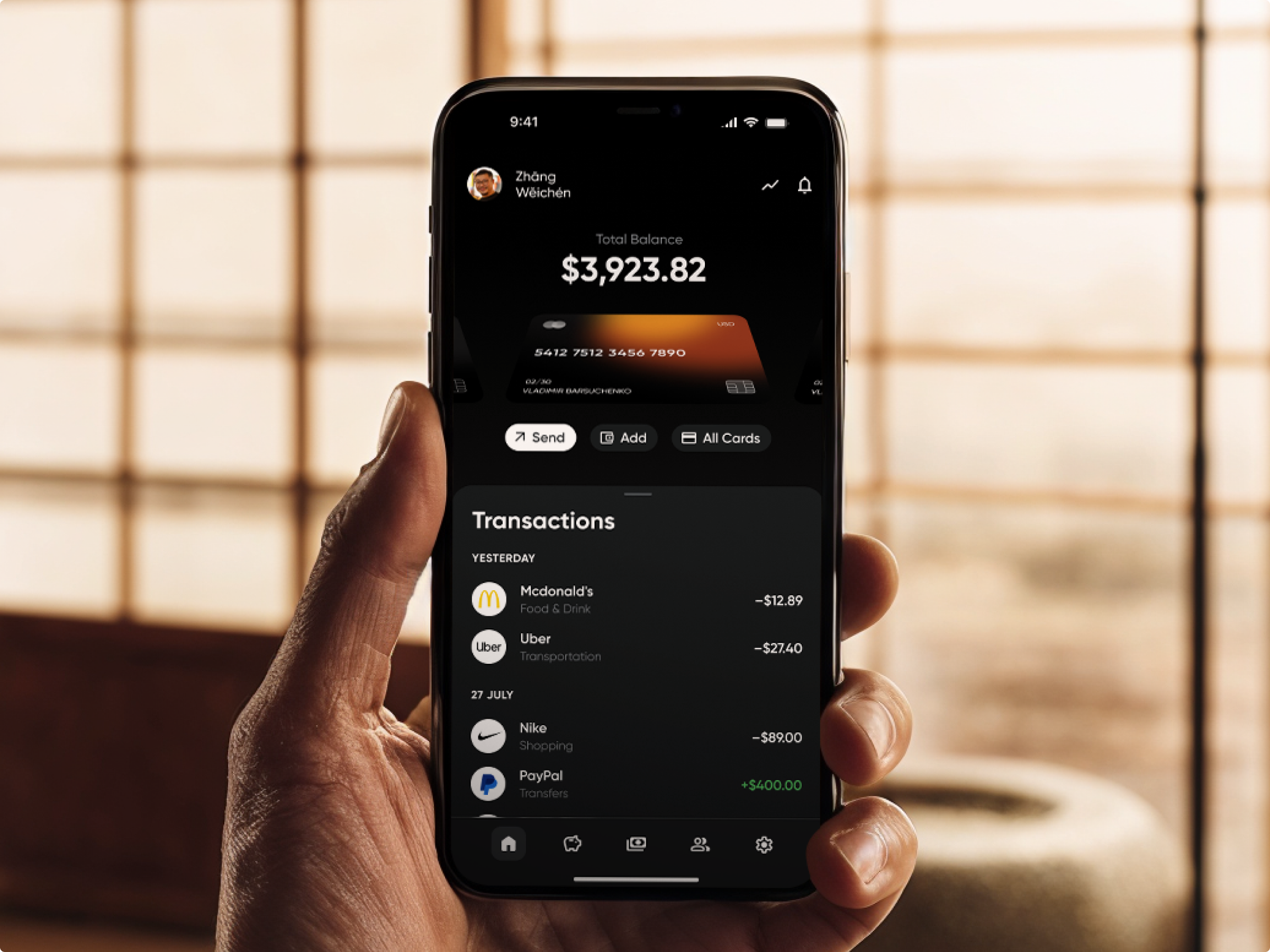 Fintech App Concept - in a Dark UI bankingapp financeapp financialapp fintech fintechapp fintechfuture fintechlife fintechsolution fintechstartup fintechui moneyapp